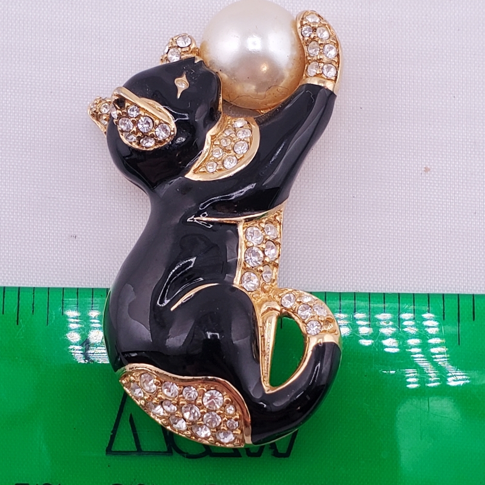 Swarovski Crystal Cat Brooch - Picture 6 of 6